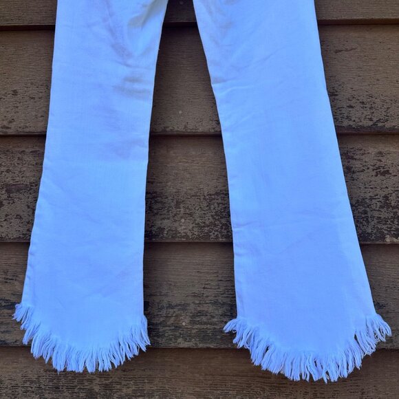 Just Black Denim White Frayed Hem Womens Jeans Size 25 Made In USA - Picture 10 of 13